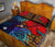 Hawaii Lauhala Hibiscus Polynesian Tropical Blue Quilt Bed Set - Wake Style - AH - Polynesian Pride