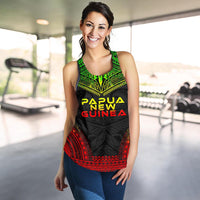 Papua New Guinea Women's Racerback Tank - Polynesian Chief Reggae Version - Polynesian Pride