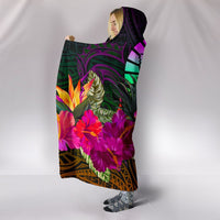 Tahiti Hooded Blanket - Summer Hibiscus - Polynesian Pride