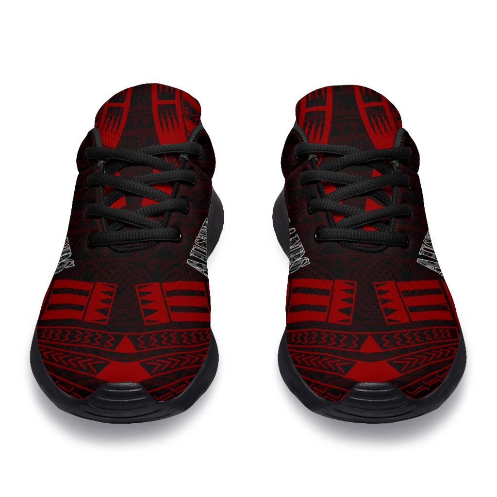 Austral Islands Sport Sneakers - Polynesian Tattoo Red - Polynesian Pride