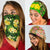 Hawaiian Hibiscus Green Set Bandana 3-Pack One Size Green - Polynesian Pride