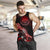 Federated States of Micronesia Men Tank Top - Turtle With Blooming Hibiscus Red - Polynesian Pride
