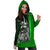 Chuuk Micronesian Women's Hoodie Dress Green - Turtle With Hook - Polynesian Pride