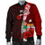 Fiji Polynesian Men's Bomber Jacket - Coat Of Arm With Hibiscus - Polynesian Pride