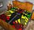 Cook Islands Quilt Bed Set - Cook Islands Coat Of Arms & Polynesian Reggae Tattoo Style - Polynesian Pride