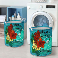 Chuuk State Laundry Basket - Tropical Flowers Style - Polynesian Pride