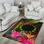 Cook Islands Polynesian Personalised Area Rug - Hibiscus and Banana Leaves - Polynesian Pride