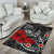 Polynesian Hawaii Area Rug - Humpback Whale with Hibiscus (White) - Polynesian Pride