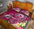 Samoa Custom Personalised Quilt Bed Set - Turtle Plumeria (Pink) - Polynesian Pride