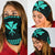 Hawaii Kakau Polynesian Kanaka Map Bandana 3 - Pack - Turquoise - Polynesian Pride