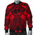 Guam Polynesian Men's Bomber Jacket - Red Guam Coat Of Arms Polynesian Tattoo - Polynesian Pride