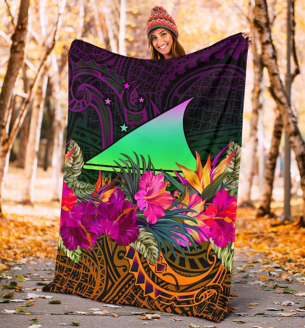 Tokelau Premium Blanket - Summer Hibiscus - Polynesian Pride