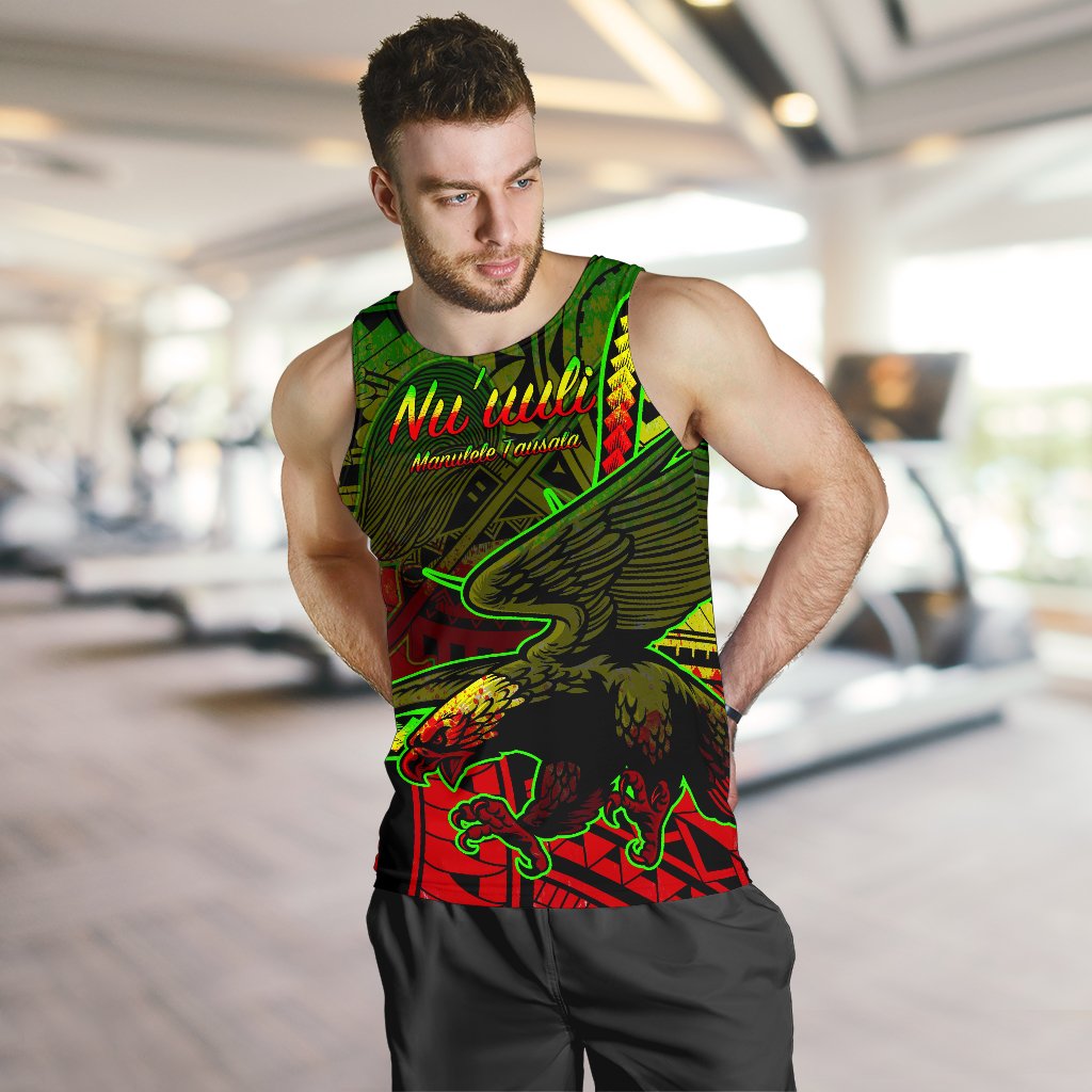 American Samoa Men's Tank Top - Nu'uuli Reggae Polynesian Patterns - Polynesian Pride