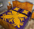 Hawaiian Quilt Bed Set Royal Pattern - Purple And Gold - A2 Style - Polynesian Pride