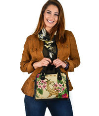 hawaiiShoulder Handbag - Hammerhead Shark Shoulder Handbag Strong Pattern Hibiscus Plumeria AH - Polynesian Pride