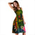 Fiji Polynesian Personalised Midi Dress - Hibiscus and Banana Leaves - Polynesian Pride