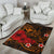 Polynesian Hawaii Kanaka Maoli Area Rug - Humpback Whale with Hibiscus (Golden) - Polynesian Pride