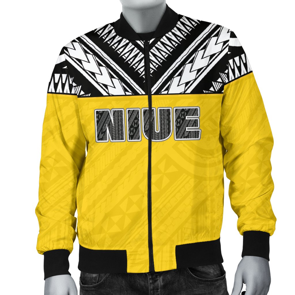 Niue Men's Bomber Jacket - Polynesian Design - Polynesian Pride