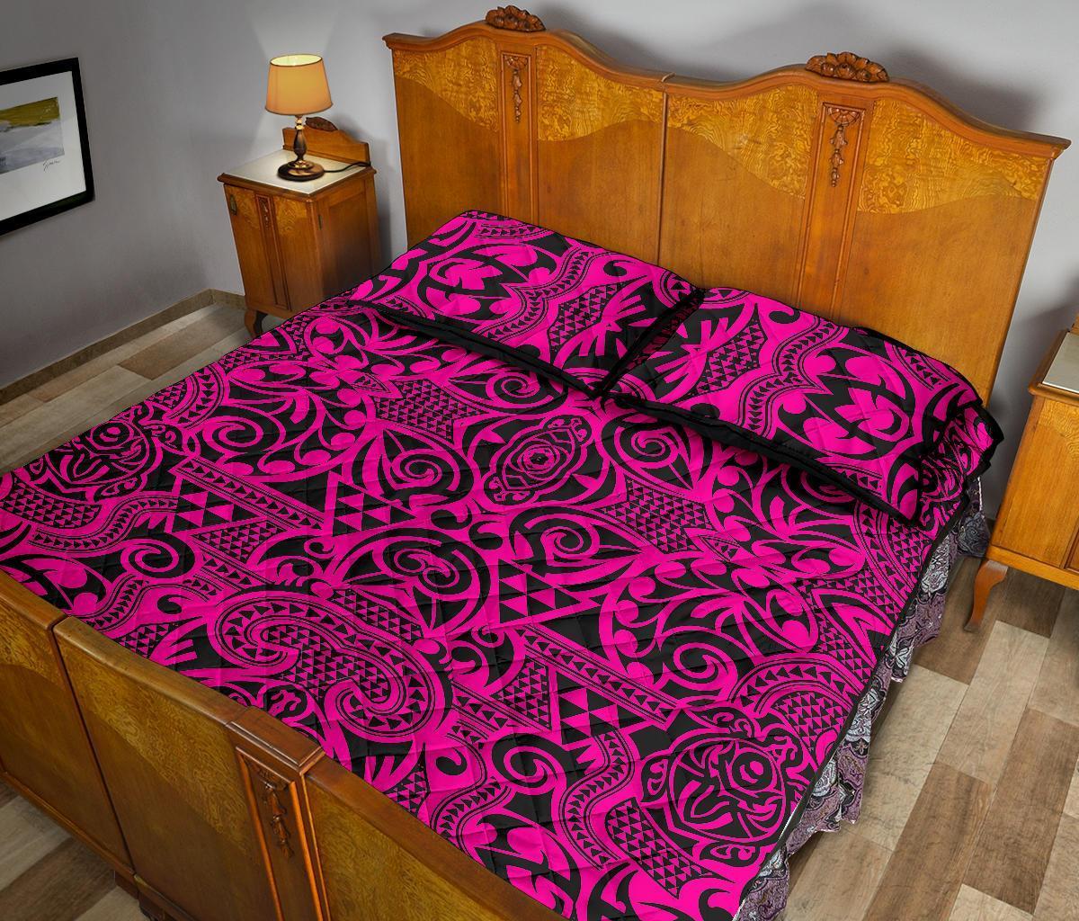 Hawaii Quilt Bed Set Polynesia Kakau Turtle AH - Polynesian Pride