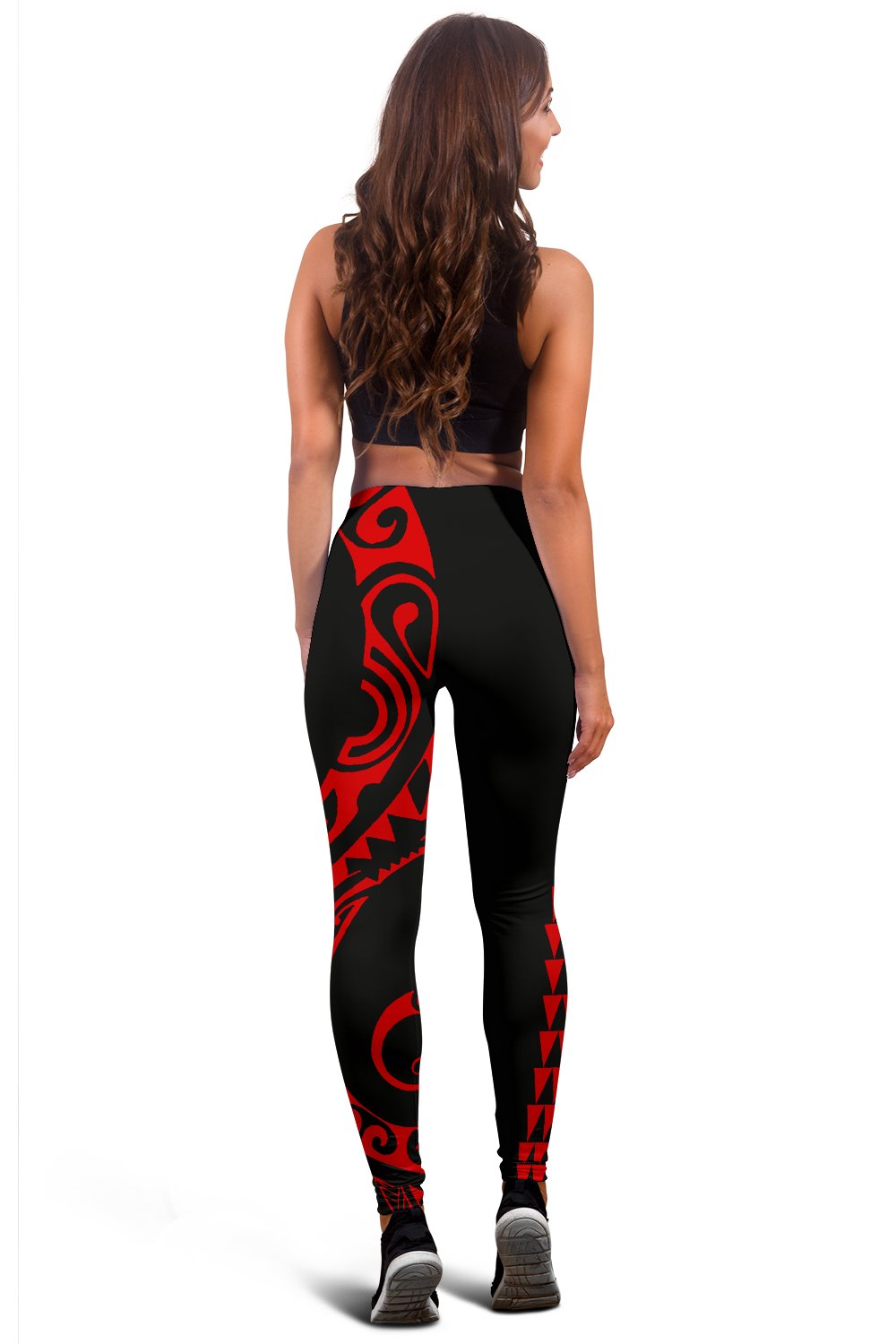 Red Polynesian Tribal Women's Leggings - Polynesian Pride