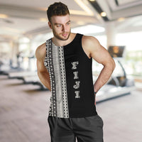 Fiji Men's Tank Top Tapa Half With Coat Of Arms TH1 - Polynesian Pride