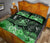 Hawaii Polynesian Turtle Waves Hibiscus Quilt Bed Set - Erik Style - AH - Green - Polynesian Pride