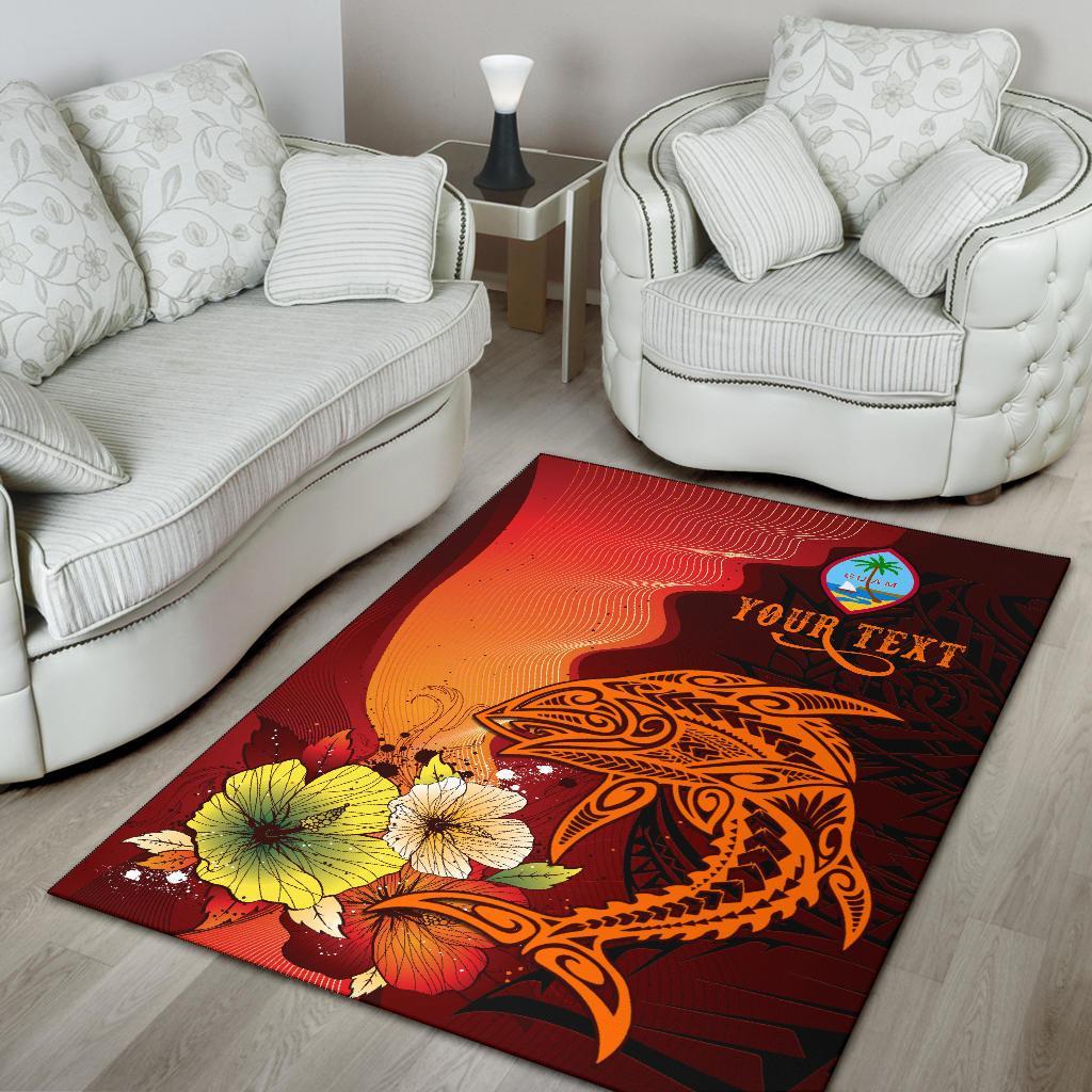 Guam Custom Personalised Area Rugs - Tribal Tuna Fish - Polynesian Pride