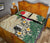 Samoa Polynesian Quilt Bed Set - Hibiscus Turtle Tattoo Beige - Polynesian Pride