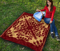 Hawaiian Quilt Vintage Premium Quilt - Polynesian Pride