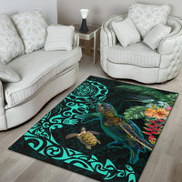 Tiki Polynesian Area Rug Turtle Hibiscus - Polynesian Pride