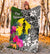 New Caledonia Premium Blanket - Turtle Plumeria Banana Leaf - Polynesian Pride