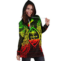 Guam Polynesian Hoodie Dress Map Reggae - Polynesian Pride