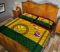 Hawaii Kanaka Flag Polynesian Quilt Bed Set - Polynesian Pride