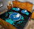 Yap Polynesian Quilt Bed Set Hibiscus Turquoise - Polynesian Pride