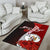 Niue Polynesian Custom Personalised Area Rug - Coat Of Arm With Hibiscus - Polynesian Pride