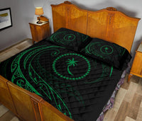 Chuuk Islands Quilt Bed Set - Green - Frida Style - Polynesian Pride
