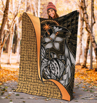 Chuuk Micronesia Premium Blanket Gold - Turtle With Hook - Polynesian Pride