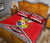 Tonga Polynesian Quilt Bed Set - Tonga Kingdom Coat Of Arms Red Version - Polynesian Pride