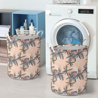 Tropical Pattern Pink Hawaii Laundry Basket AH - Polynesian Pride