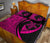 Hawaii Turtle Fish Hook Polynesian Quilt Bed Set Pink - Circle Style - Polynesian Pride