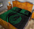 Hawaii Fish Hook Polynesian Quilt Bed Set - Circle Style Green - Polynesian Pride