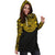 American Samoa Women Hoodie Dress - American Samoa Coat Of Arms Polynesian Gold Black - Polynesian Pride