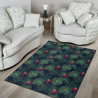 Tropical Monstera Leaf Green Rug - Polynesian Pride