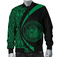 Hawaii Coat Of Arm Polynesian Men's Bomber Jacket - Circle Style 04 - Polynesian Pride