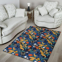 Tropical Buttterfly And Flower Rug - Polynesian Pride
