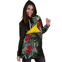 Tokelau Hoodie Dress - Tokelau Flag Hibiscus - Polynesian Pride