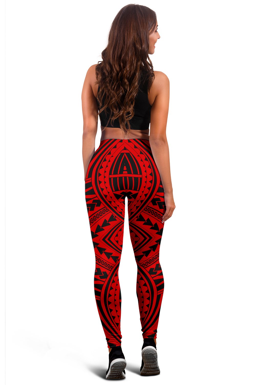 Polynesian Tradition Red Hawaii Women's Leggings AH - Polynesian Pride