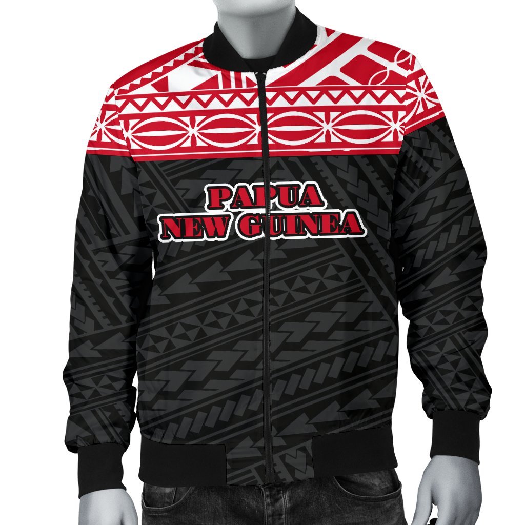 Papua New Guinea Men's Bomber Jacket - Polynesian Style - Polynesian Pride