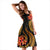 Samoa Polynesian Midi Dress - Gold Plumeria - Polynesian Pride