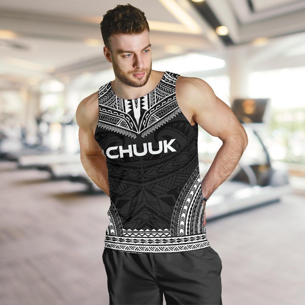 Chuuk Men's Tank Top - Polynesian Chief Black Version - Polynesian Pride